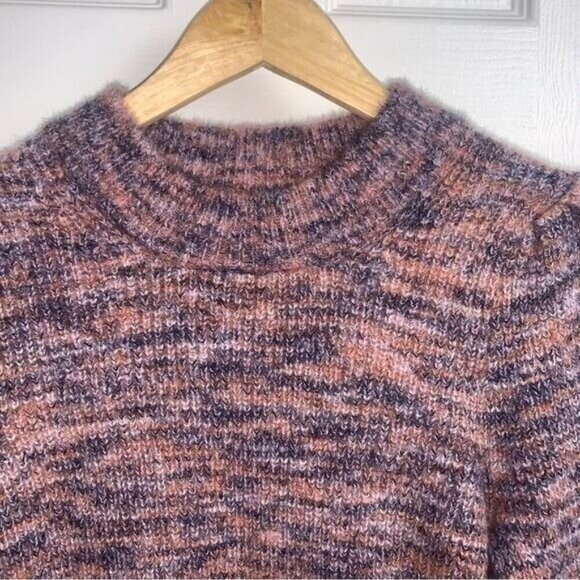 Madewell Space-Dyed Eaton Puff Sleeve Pullover Long Sleeve Sweater Size XS - Picture 2 of 9